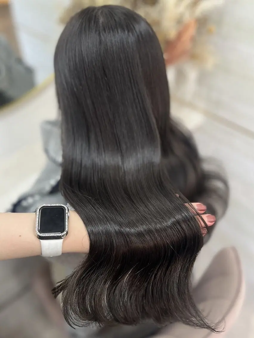 ロング カラー ヘアカラー 🎀🎶はがりな ワンカラー💝のヘアスタイル