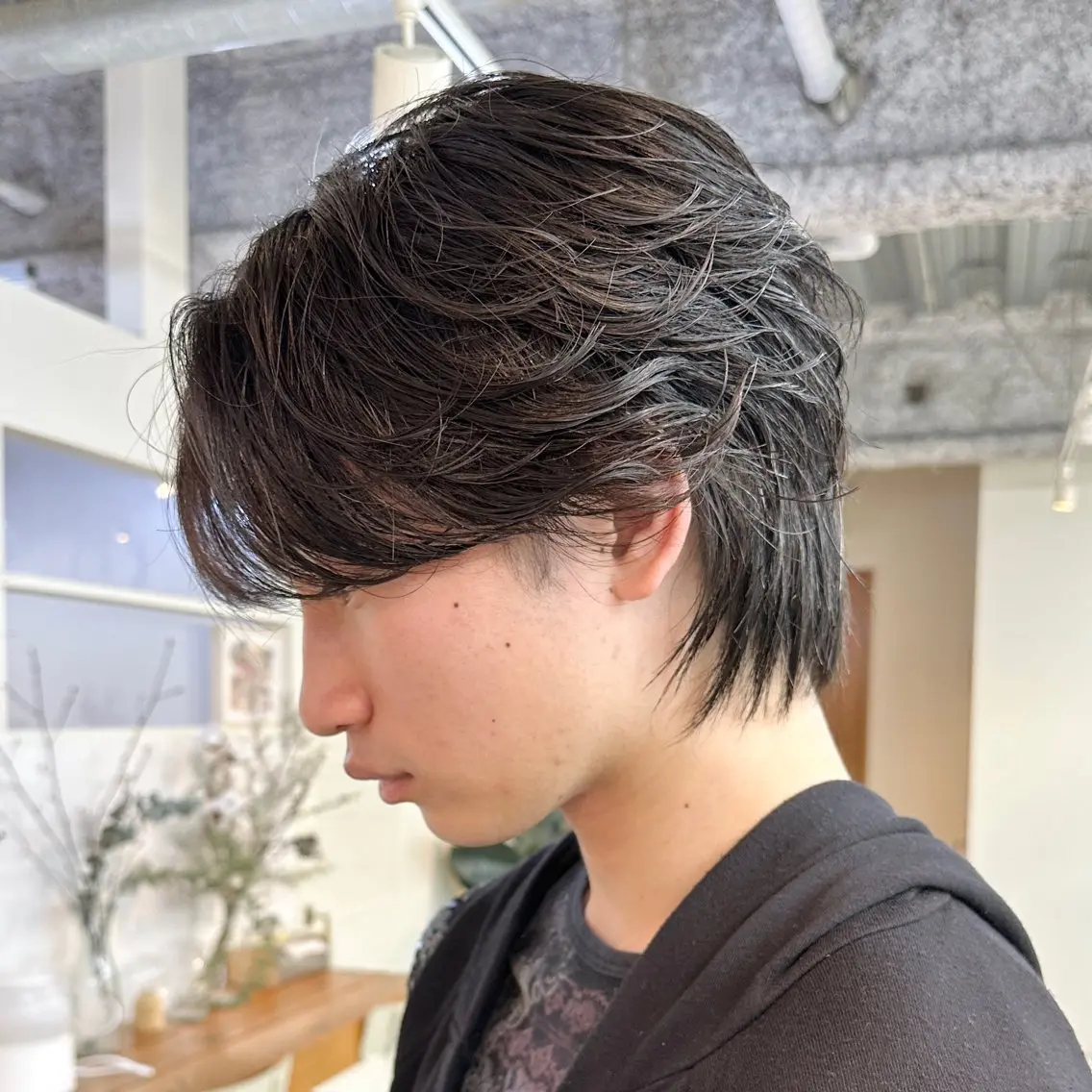 ショート パーマ メンズ フェザーパーマ メンズパーマ カット パーマ トリートメント JINKIメンズ特化 メンズカットパーマのヘアスタイル