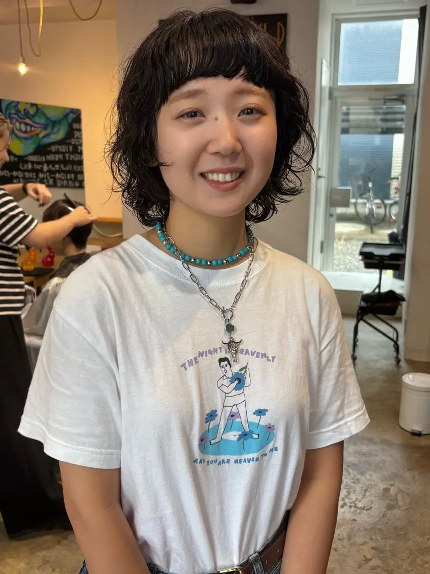ショート パーマ 小日向 沙織のヘアスタイル