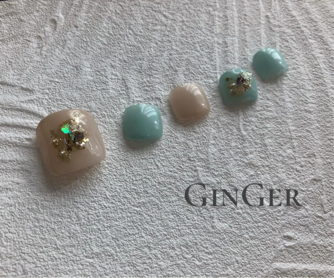 ネイル フットネイル ginger nail&spaのネイルデザイン