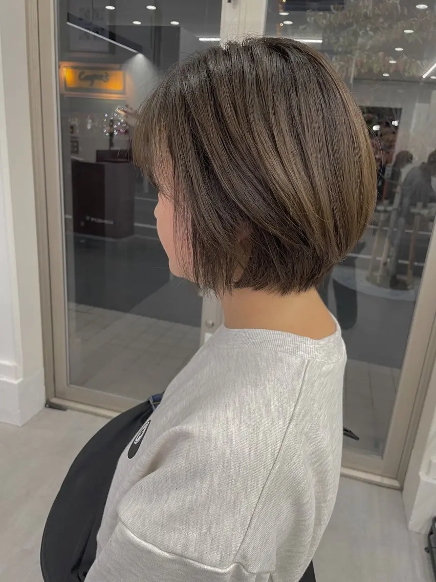 ショート ショートボブ ボブ ショートヘア トリートメント 新村 華奈絵のヘアスタイル