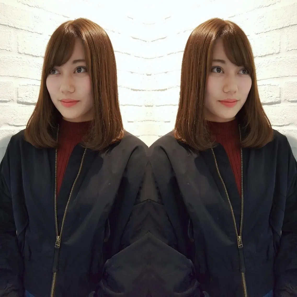 ミディアム アッシュ あらき ちさとのヘアスタイル