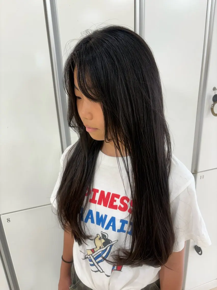 ロング 顔まわりレイヤー 顔周りカット 外国人風カラー ハイライト 髪質改善 CREA渋沢 モデル募集🌺アイナのヘアスタイル
