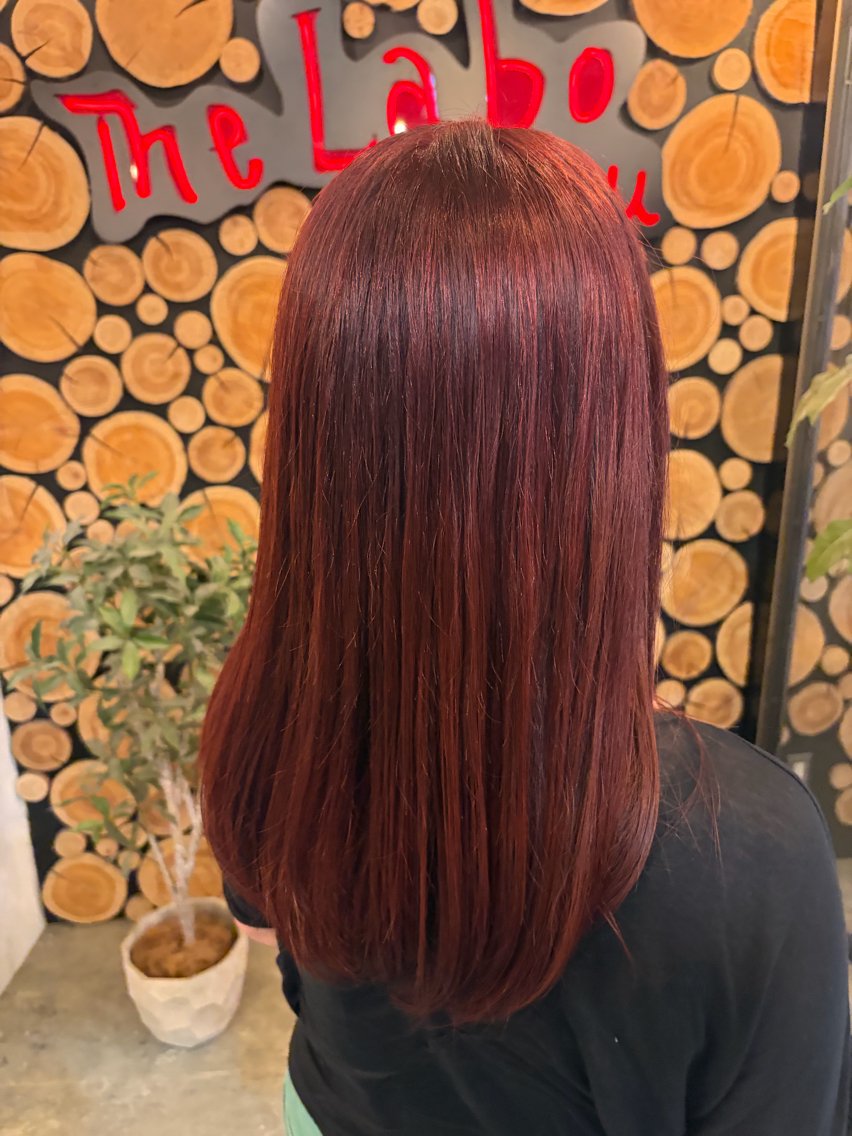 カラー レッドカラー 高橋 航大のヘアスタイル