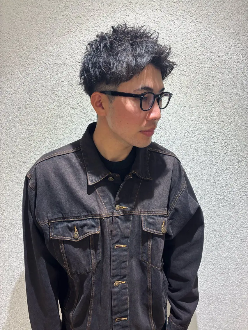 パーマ メンズ カット パーマ トリートメント 新規再来率No.1 金山/メンズパーマのヘアスタイル