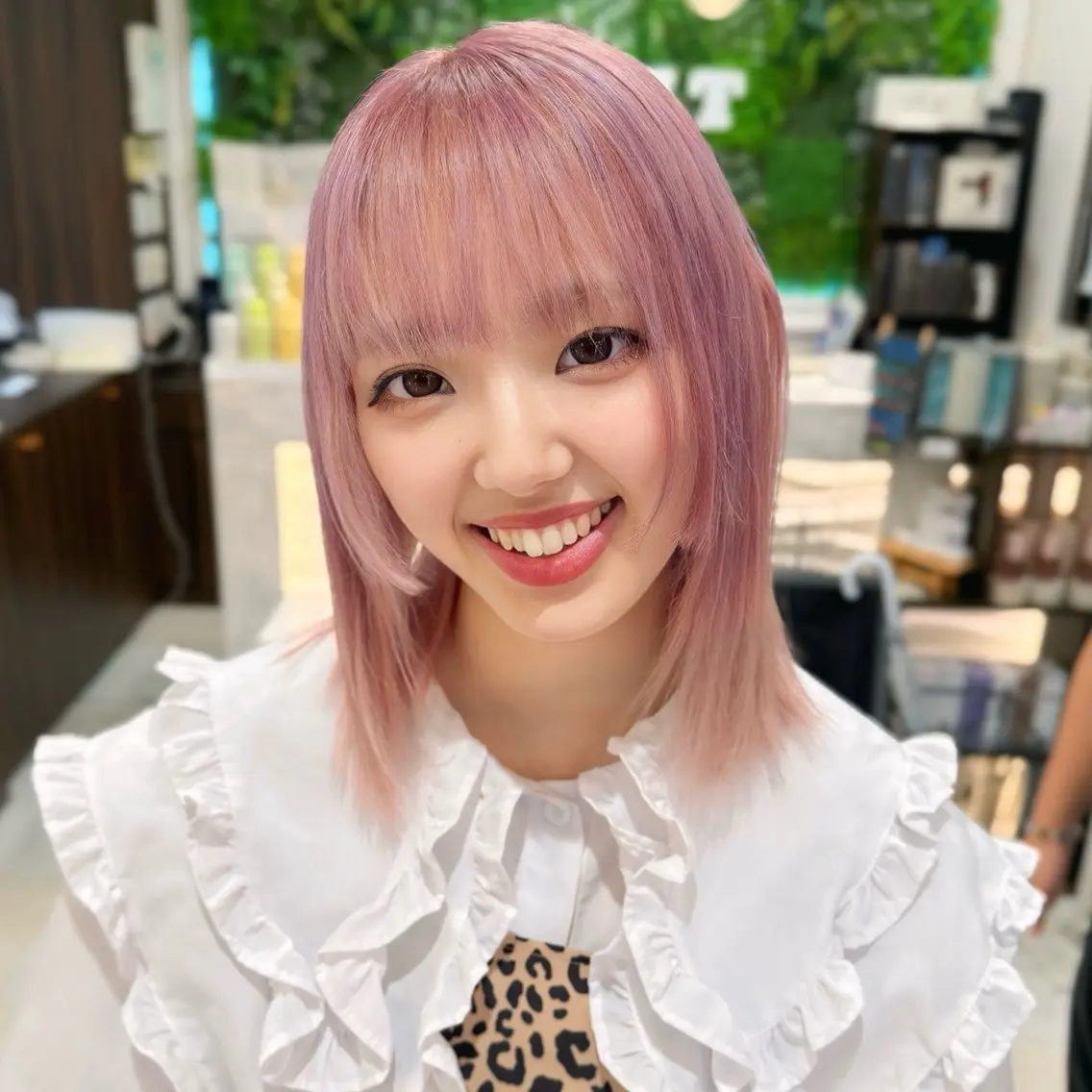 ミディアム カラー ブリーチ ケアブリーチ ケアカラー 髪質改善 韓国風ヘア カット ヘアカラー トリートメント 🦋ブリーチ/カラー 専門AYA💖のヘアスタイル