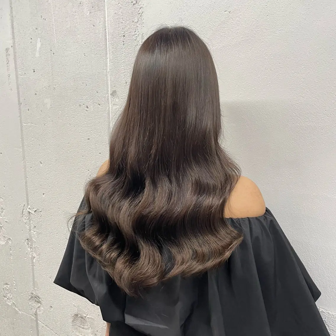 ロング カラー シールエクステ バレイヤージュ ミストバング ダークグレー ダークグレージュ ヘアカラー エクステ 🧡艶髪/エクステ 🫧🧡YUKI❄️のヘアスタイル