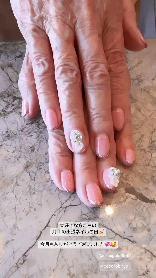 ネイル ジェルネイル ピンク nailsalon COCOのネイルデザイン