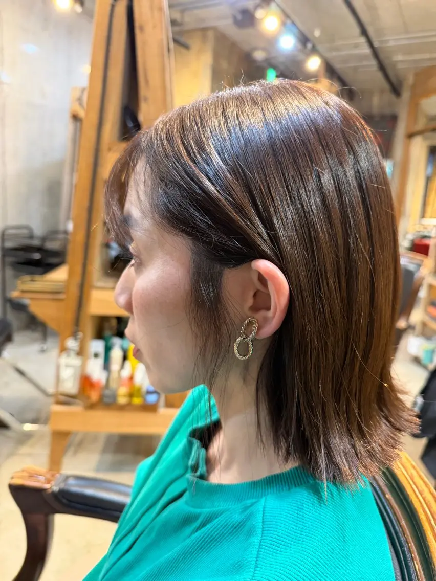 ミディアム カラー ヘアアレンジ カット ヘアカラー トリートメント 🍀Ryosuke 🍀のヘアスタイル