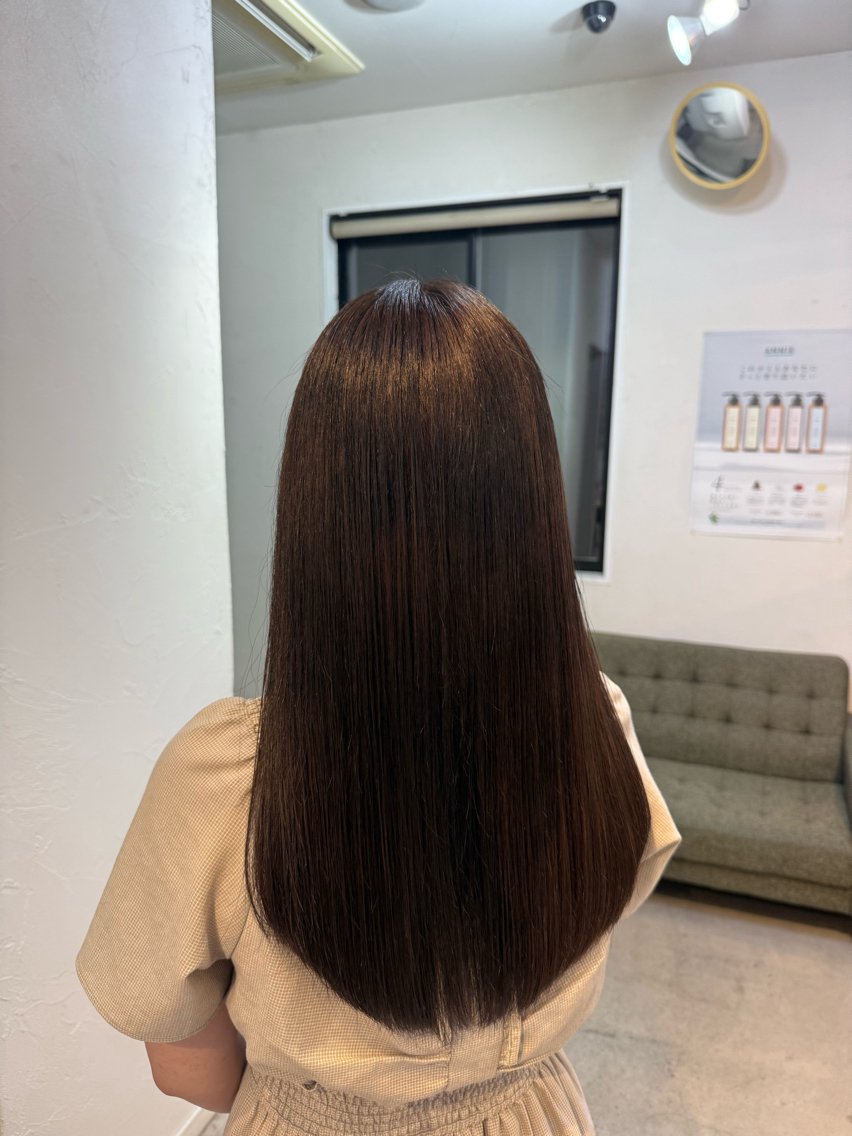 ロング カラー カット ヘアカラー Hikari／暖色／ ブラウンカラー🤍のヘアスタイル