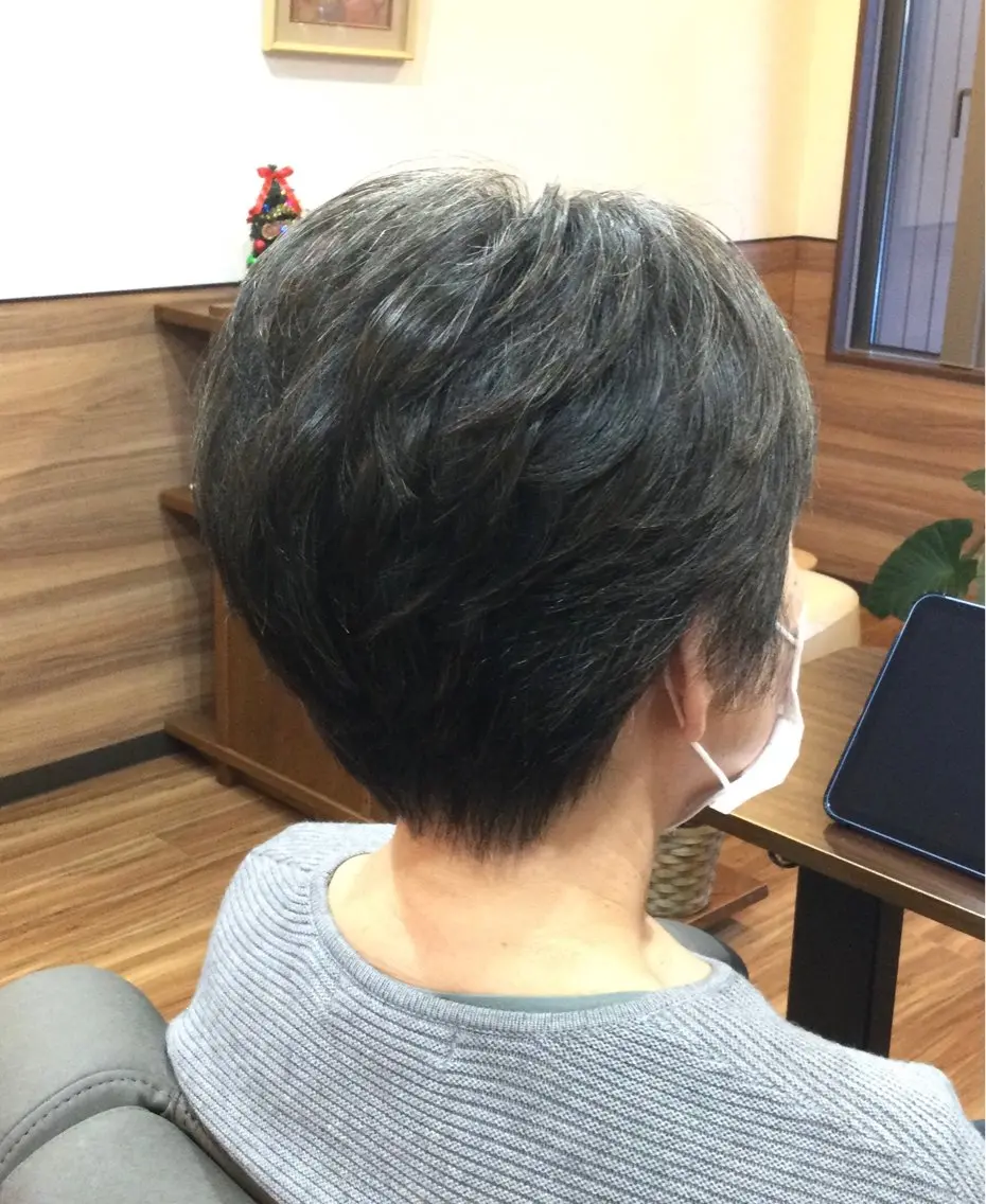 ショート ショートヘア 縮毛矯正 Annon プライベートサロンのヘアスタイル