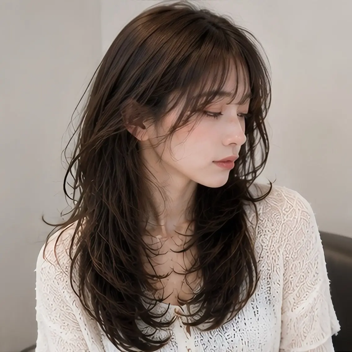 ロング カット 池袋/前髪/顔周り 縮毛矯正/おばかんのヘアスタイル