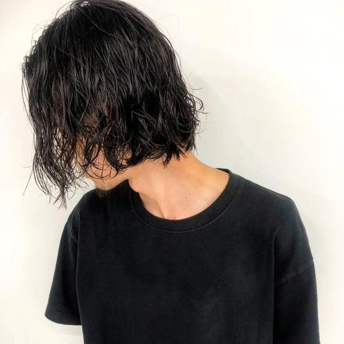 ショート パーマ メンズ メンズパーマ ボブ パーマ/パーマ落とし /藤木舜太のヘアスタイル