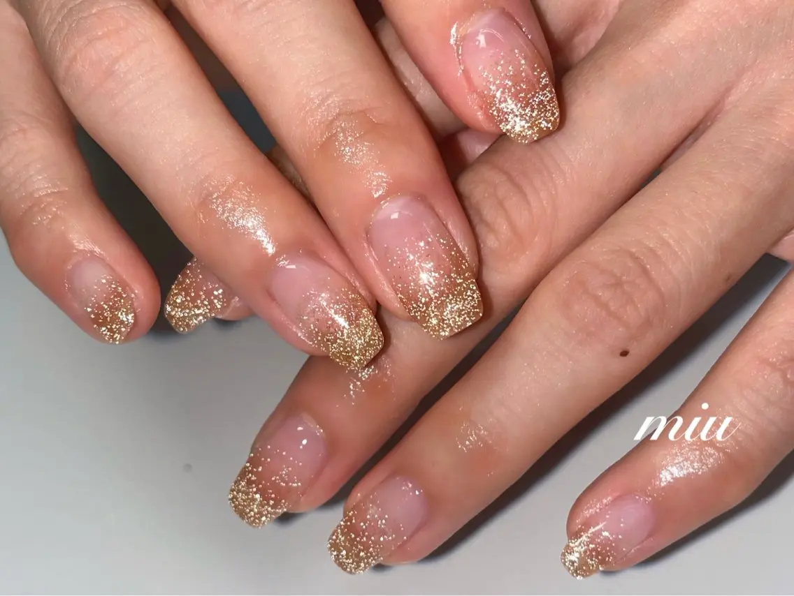 ネイル フラッシュネイル ラメ(グリッター) ハンドネイル miu nail 🐾mihoのネイルデザイン