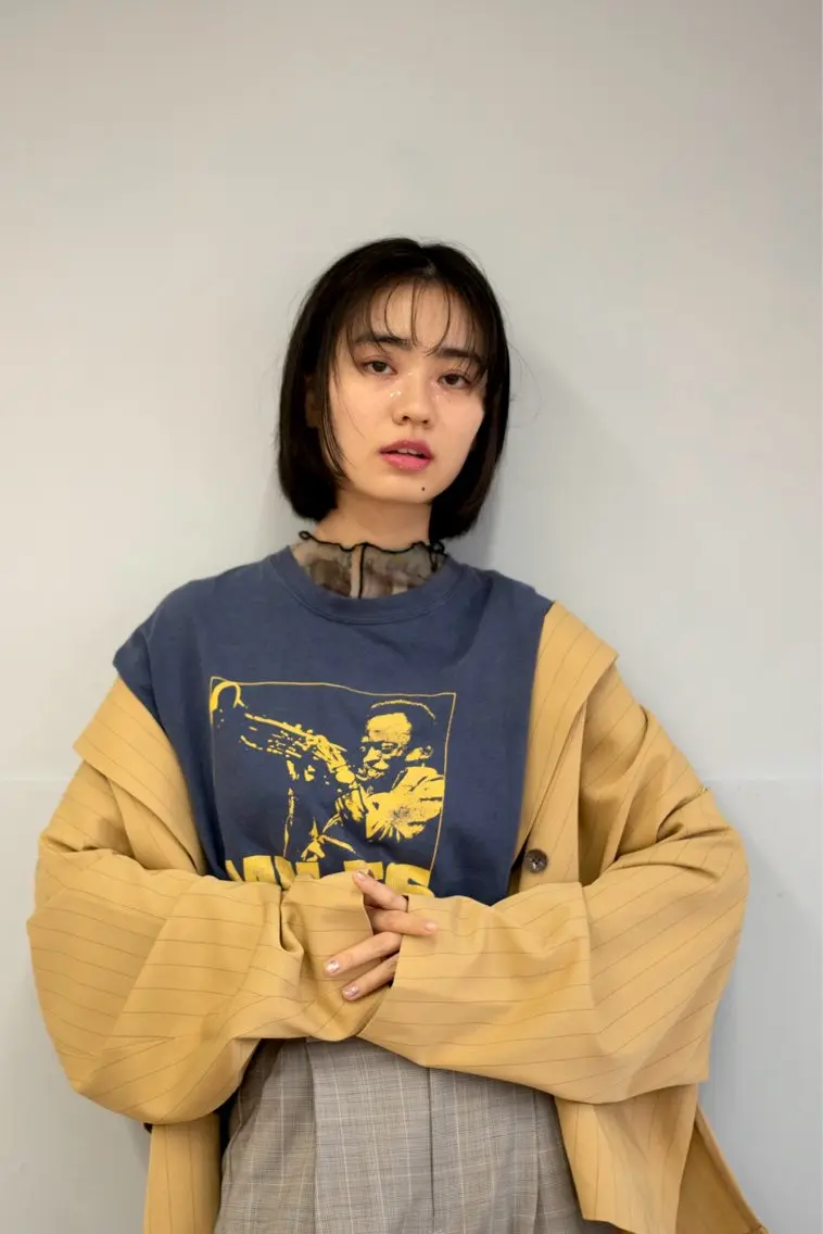 ショート パーマ ボブ カット OLDE YUTAROのヘアスタイル