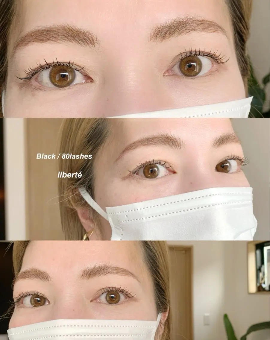 自然な仕上がり✨LEDフラットラッシュ80本の写真