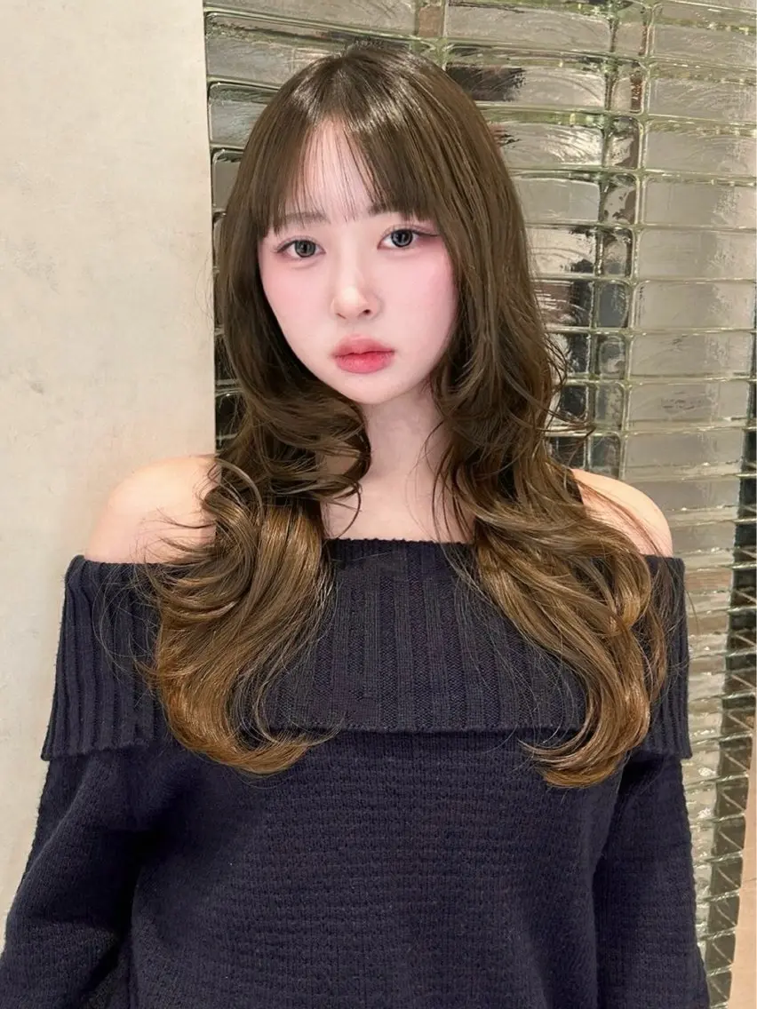 ミディアム カラー ヘアアレンジ メンズ ‎透明感×艶髪 ‎🫒maki🎀のヘアスタイル