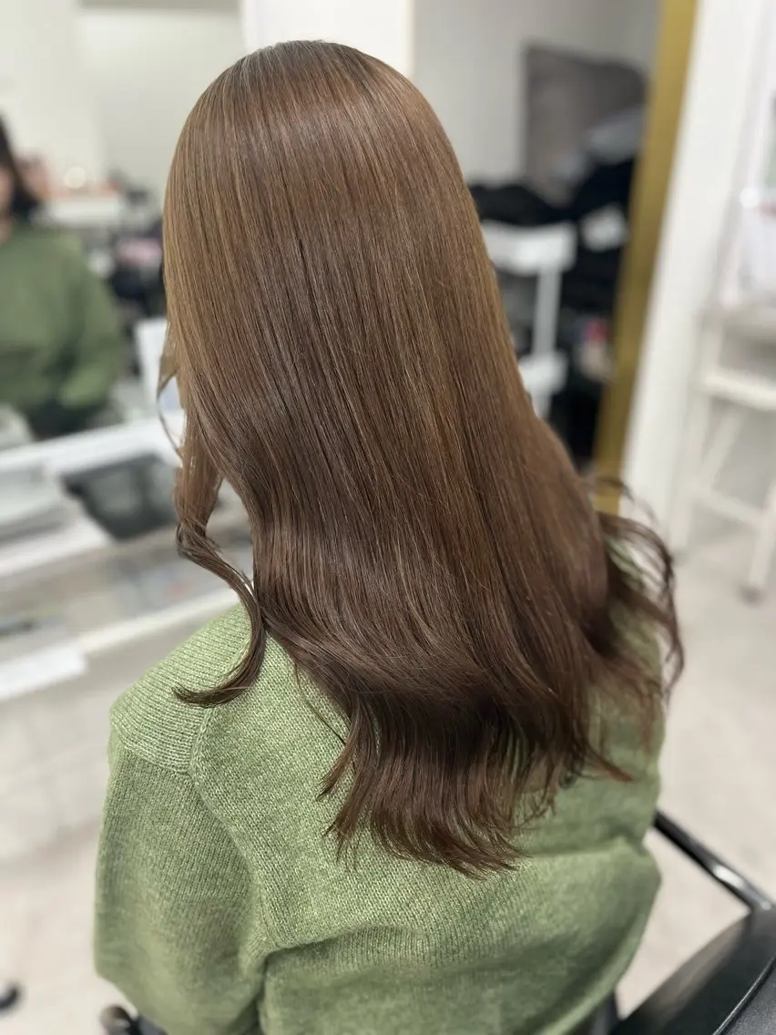 セミロング カラー ベージュカラー 🫧ぷる艶カラー🫧 Yuubi🦩のヘアスタイル