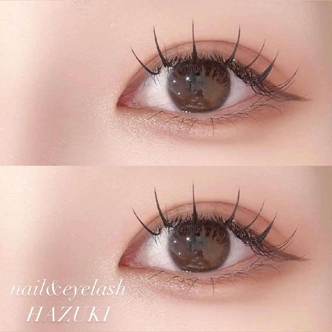 マツエク・マツパ 束感まつ毛 Dカール フラットラッシュ HAZUKI eyelashのマツエク・マツパデザイン