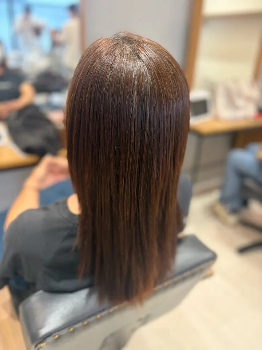 ロング 縮毛矯正 FOCUS天王台店 宮田結葉のヘアスタイル