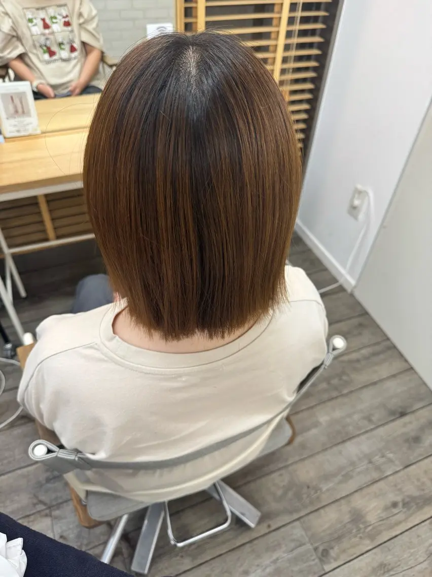 ショート ボブレイヤー ボブ レイヤーカット THETAふじみ野 古屋のヘアスタイル