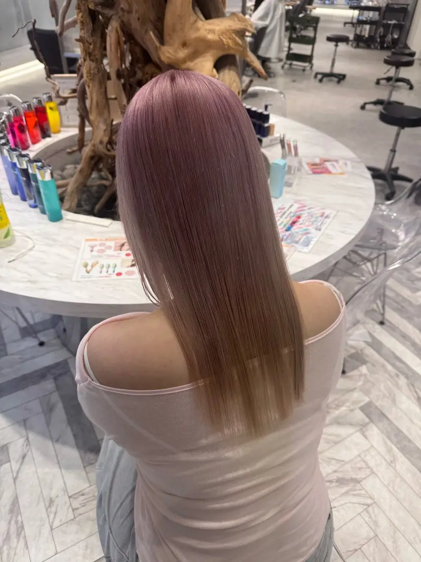 セミロング ヘアカラー ハイトーン/カラー/ ゆい🌟のヘアスタイル