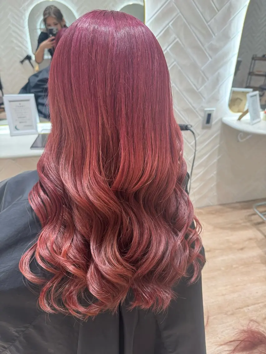 ロング カラー ヘアカラー 河添 麗菜のヘアスタイル
