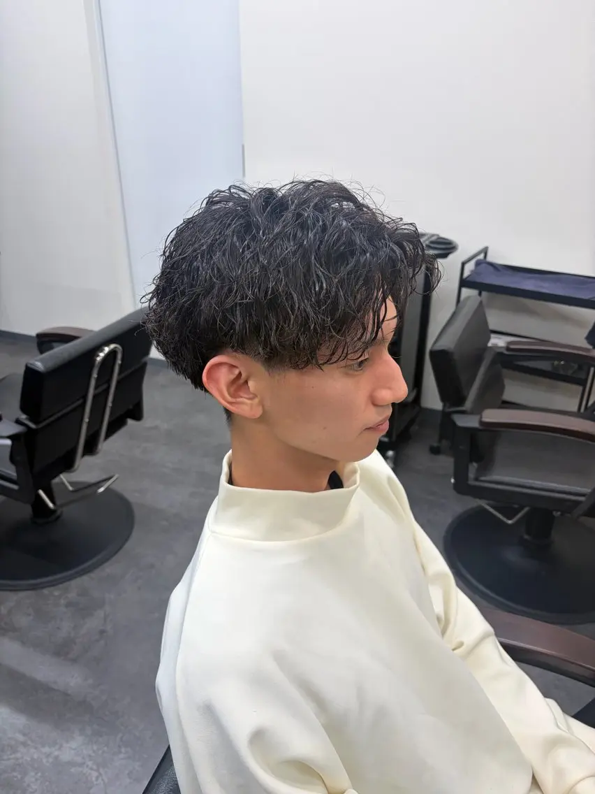 パーマ メンズ カット パーマ 柏メンズカットパーマ NO.1タイチのヘアスタイル