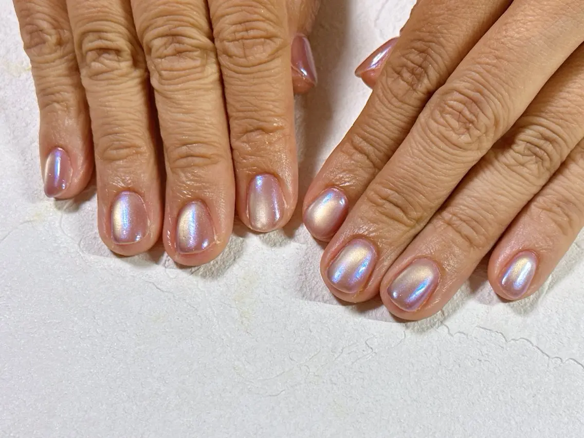 ネイル オーロラネイル フットネイル フレンチネイル ジェルネイル マグネットネイル ハンドネイル kiki nail &brow二子玉川のネイルデザイン