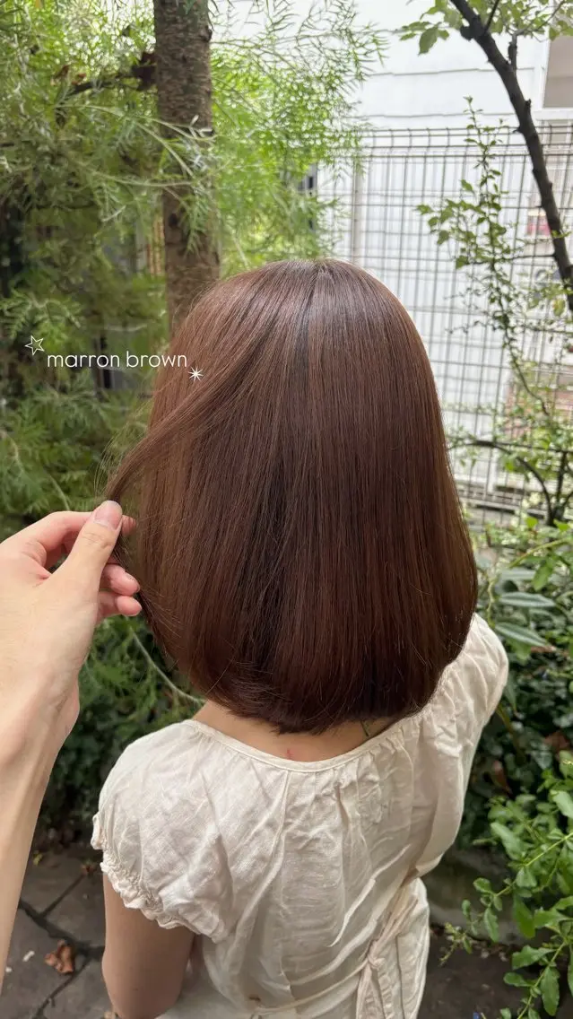カラー ブラウンカラー マロンブラウン 工藤 暖 /縮毛矯正のヘアスタイル