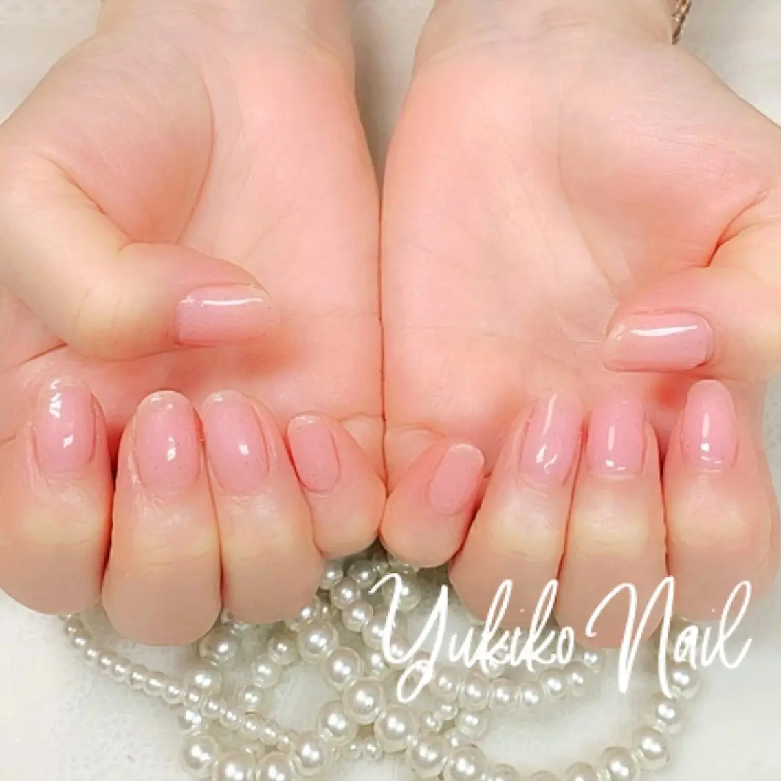 ネイル 桜ネイル ワンカラーネイル ハンドネイル ユキコ ネイルのネイルデザイン