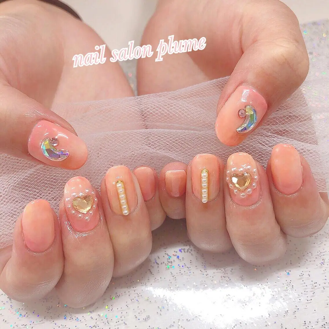 ネイル アートネイル ハート 韓国ネイル ニュアンスネイル ワンカラーネイル ハンドネイル plume nail ☆韓国ネイルのネイルデザイン
