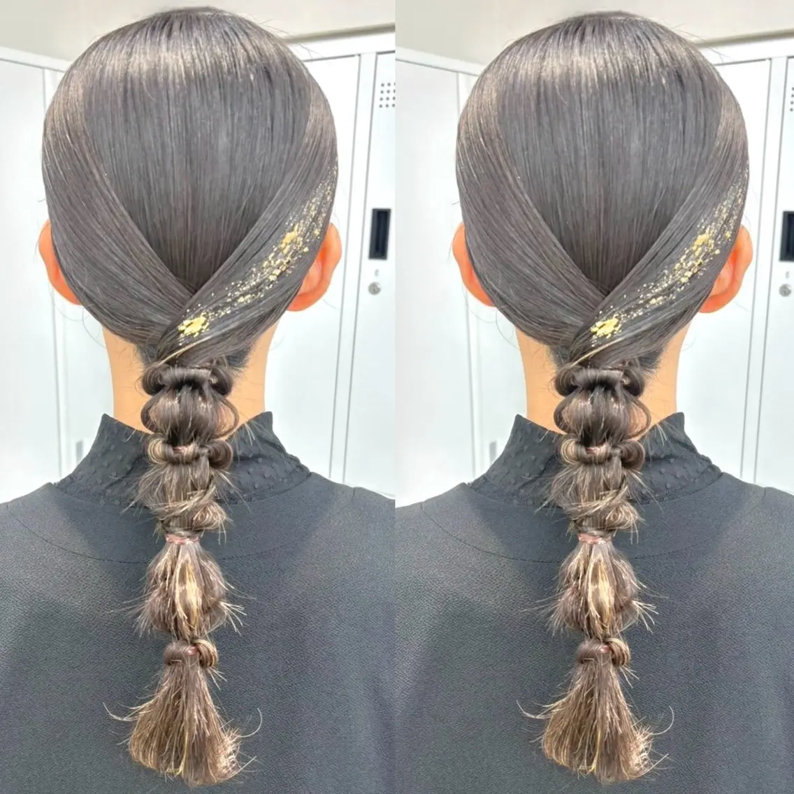 ロング ヘアアレンジ ヘアセット ヘアメ🎀ハイトーン 🩵エクステ🪄しほのヘアスタイル