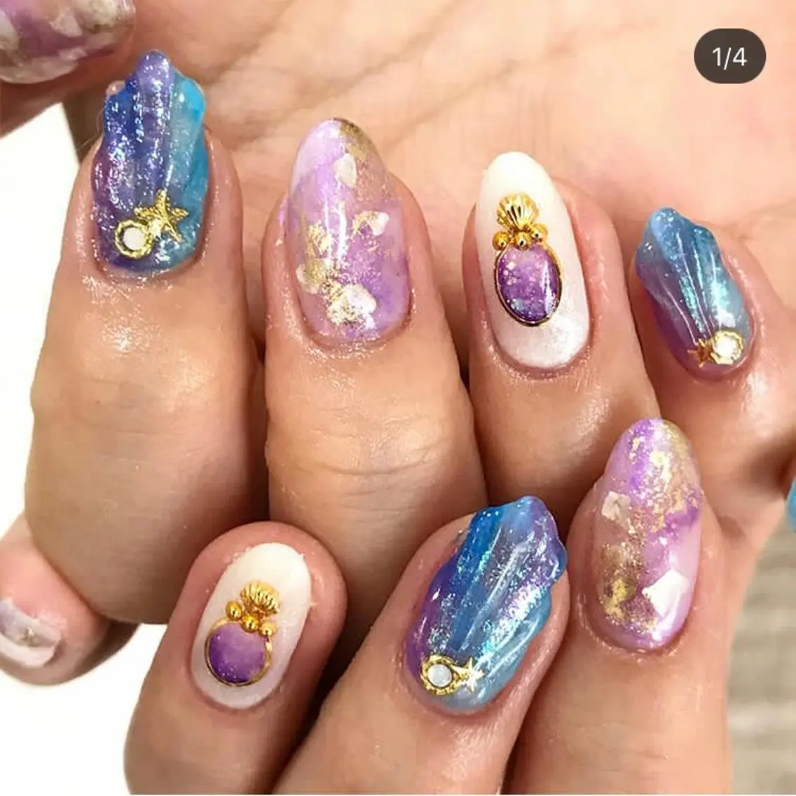 ネイル ジェルネイル 渋谷／チップ長さ出し 👑アプレgel-xのネイルデザイン