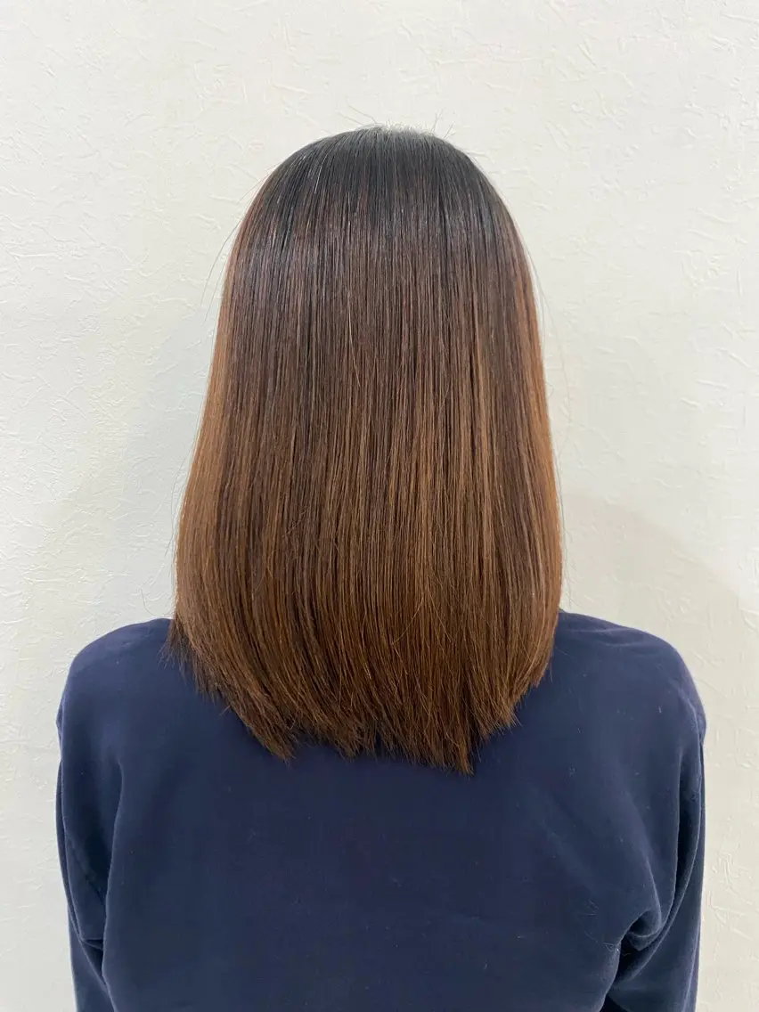 ミディアム 縮毛矯正 パーマモデル募集中 ななみのヘアスタイル