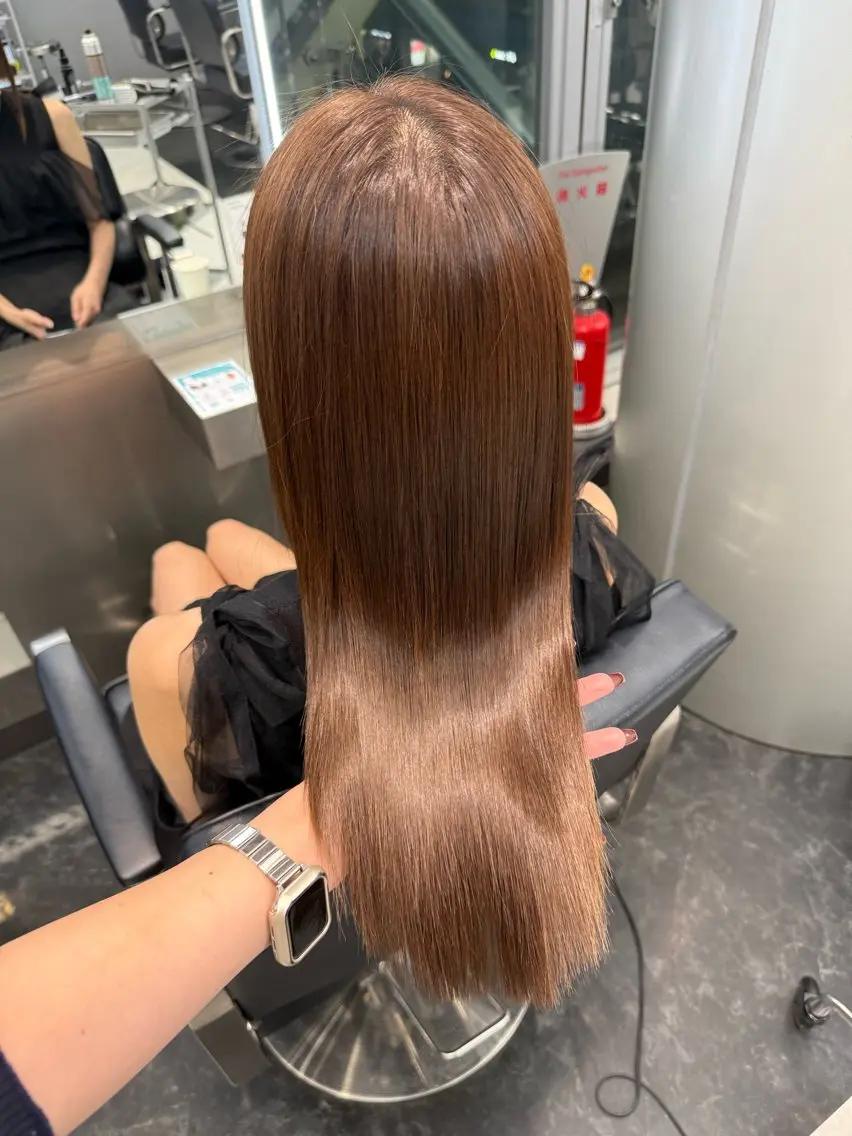 ロング カラー カット ヘアカラー トリートメント 韓国ヘア🖤/透明感 shihoのヘアスタイル