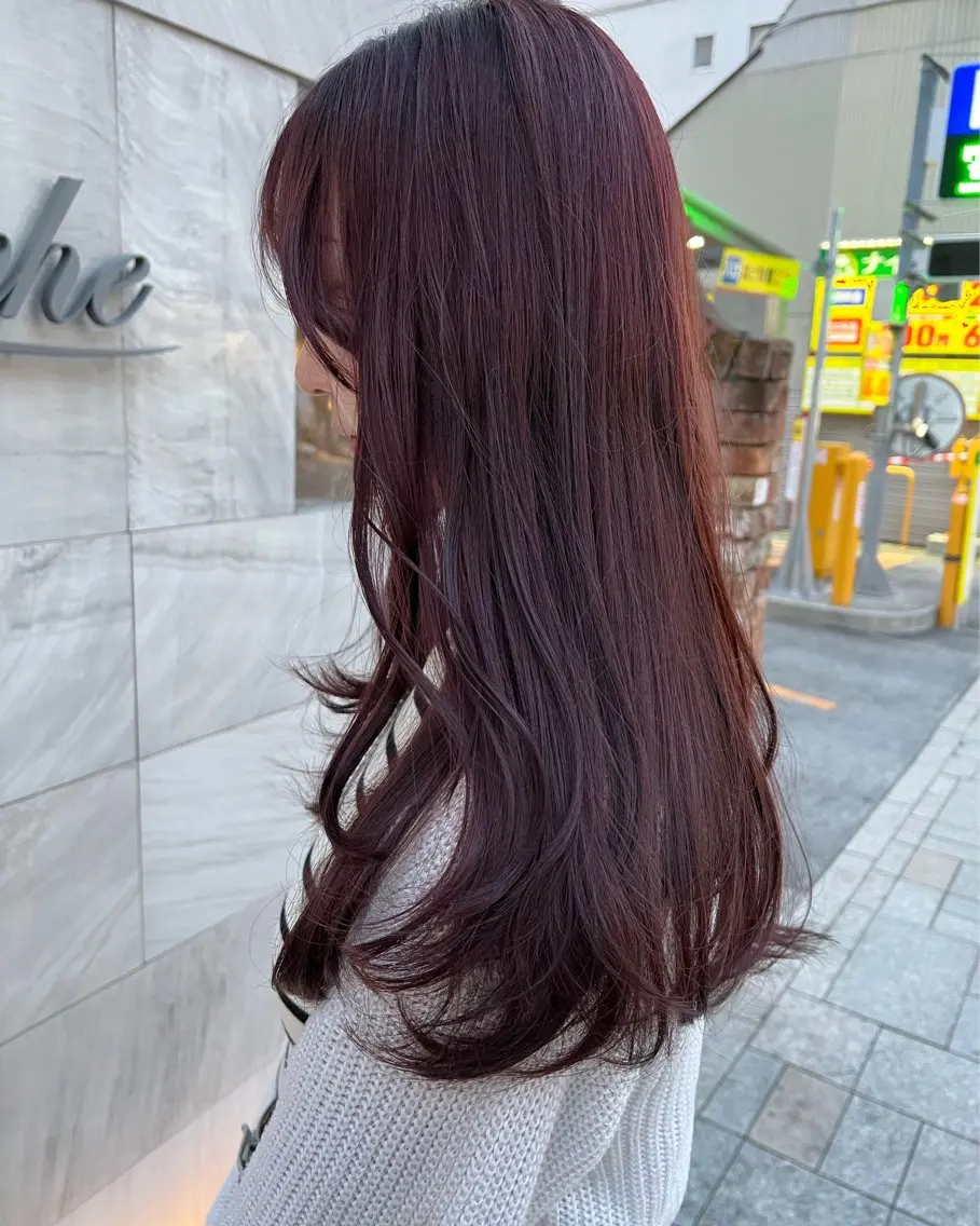 セミロング カラー sato harunaのヘアスタイル