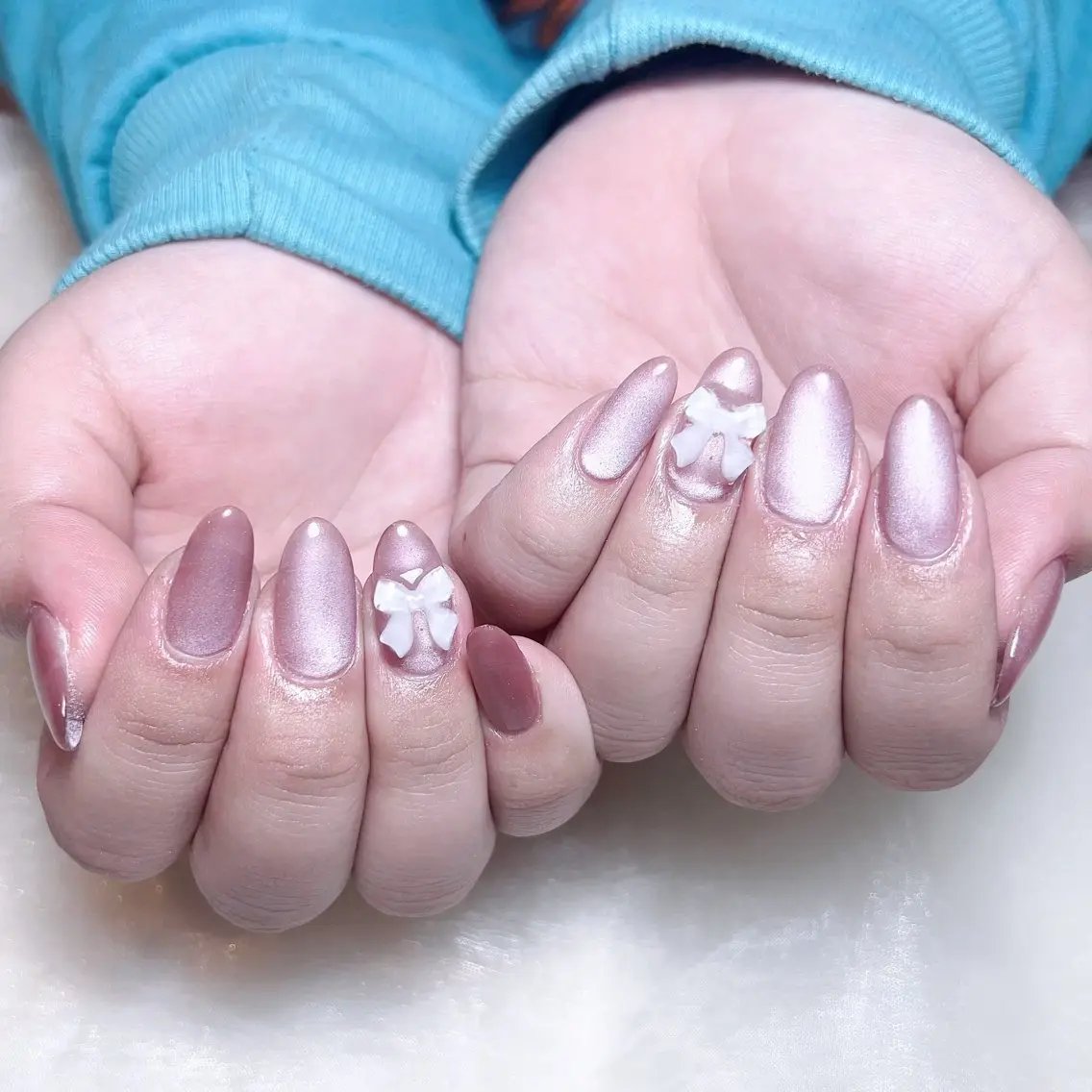メンズ ネイル メンズ韓国風 アートネイル オーロラネイル ガーリー キラキラネイル ハンドネイル Nail salon 木にいるのネイルデザイン