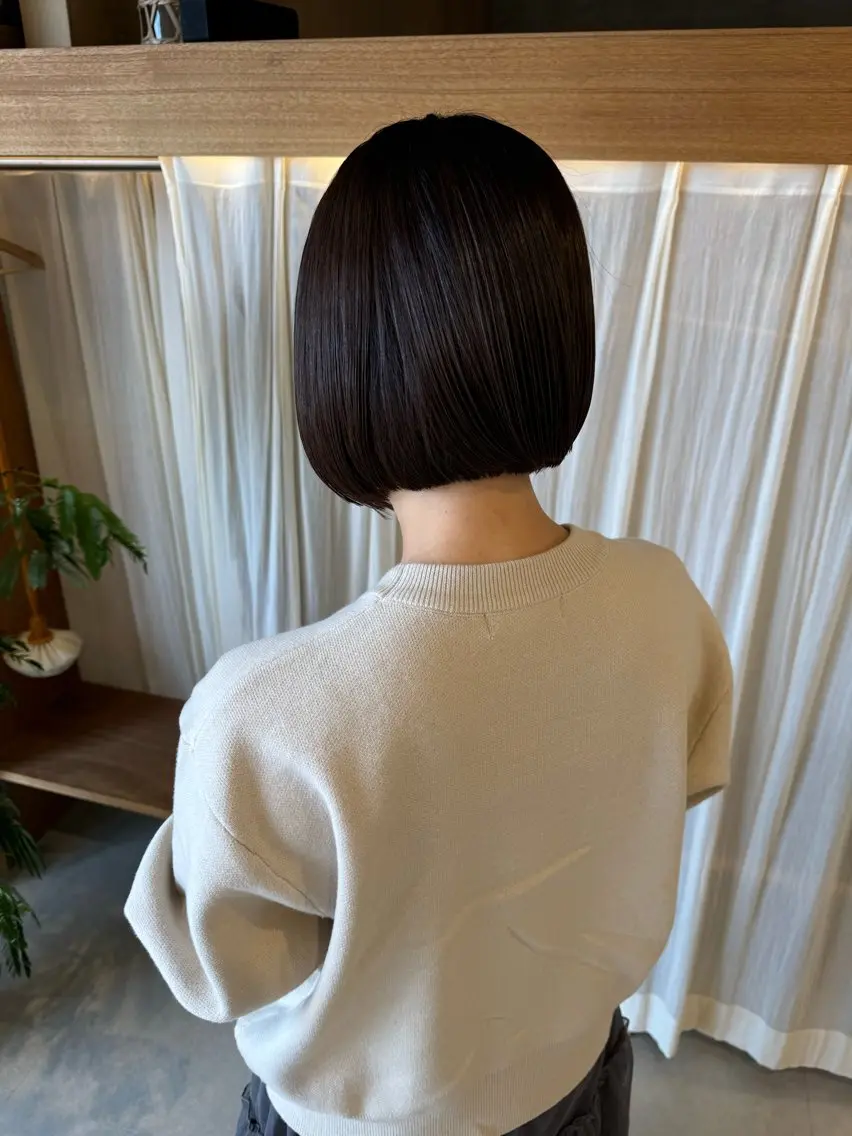 ショート カラー カット ヘアカラー トリートメント メンズパーマ/ ボブパーマ/タクミのヘアスタイル