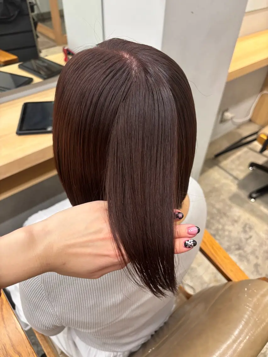 カラー レッドカラー Libero/ Rikoのヘアスタイル