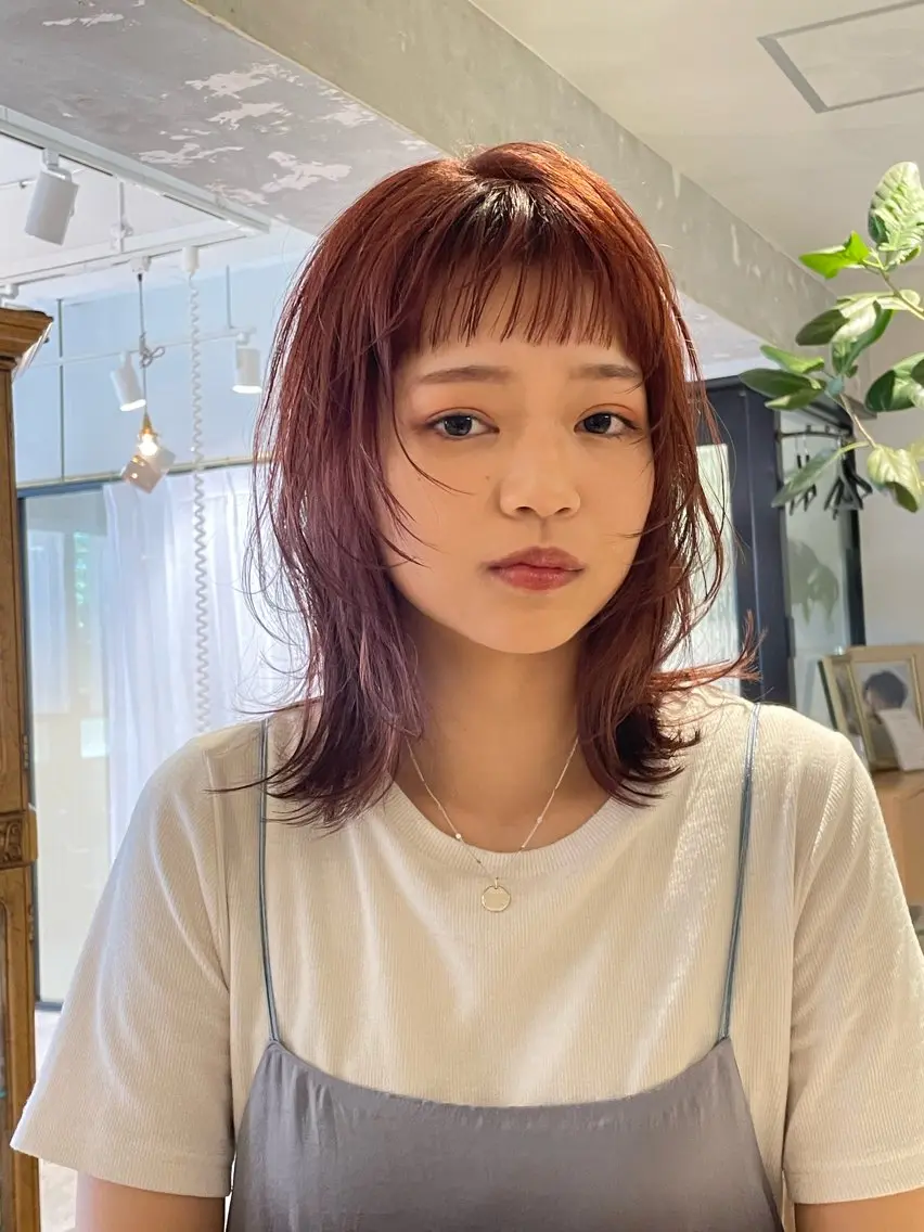 ミディアム 透け感カラー/ SUのヘアスタイル