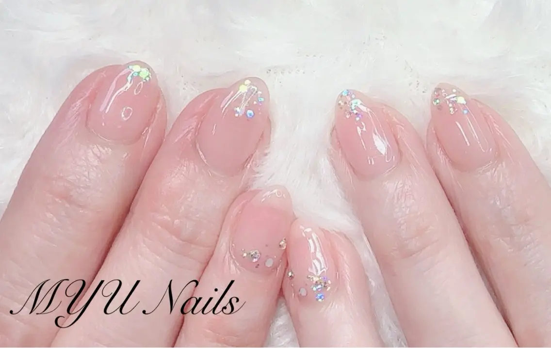 ネイル アートネイル ジェルネイル 持ち込み ニュアンスネイル パラジェル ニュアンスネイル🌈 MYU Nailsのネイルデザイン