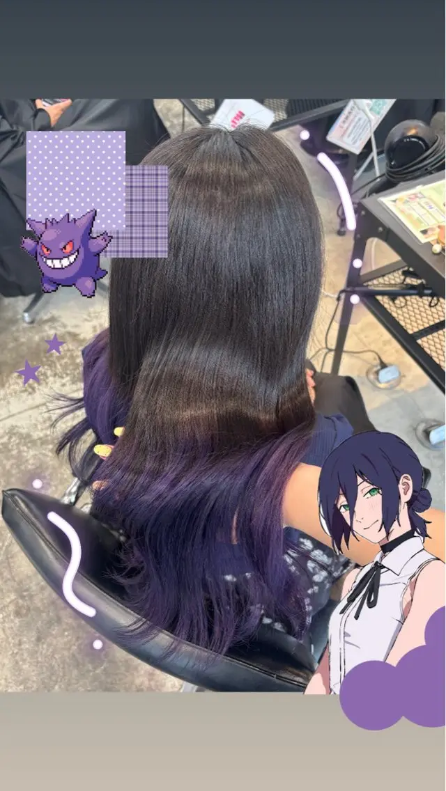 ロング カラー ブルーカラー デザインカラー ダブルカラー グラデーションカラー ラベンダーカラー ヘアカラー レイヤー sala 推しカラー職人🎀のヘアスタイル