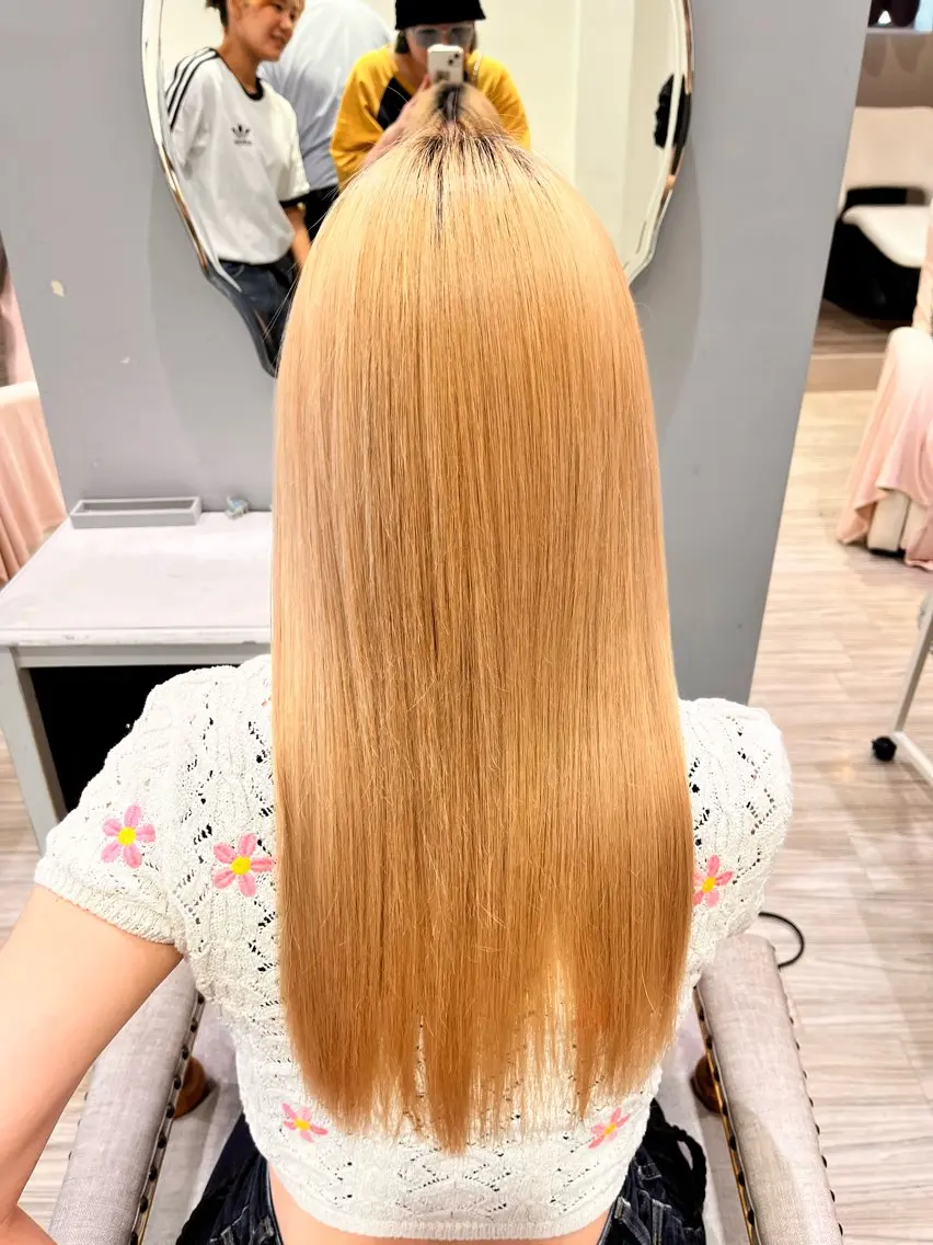 ロング カラー トリートメント 酸熱トリートメント 吉水 果穂のヘアスタイル