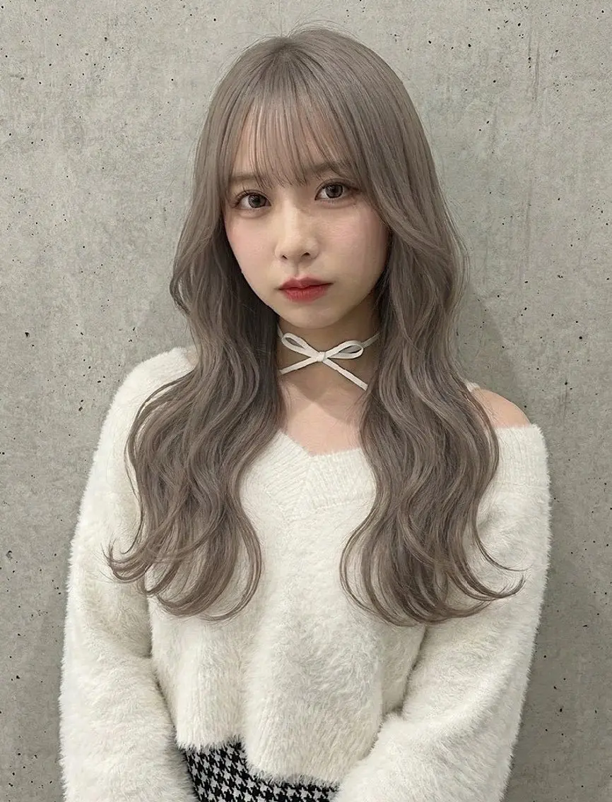 カラー ロング ヘアカラー トリートメント piLLon 心斎橋のヘアスタイル