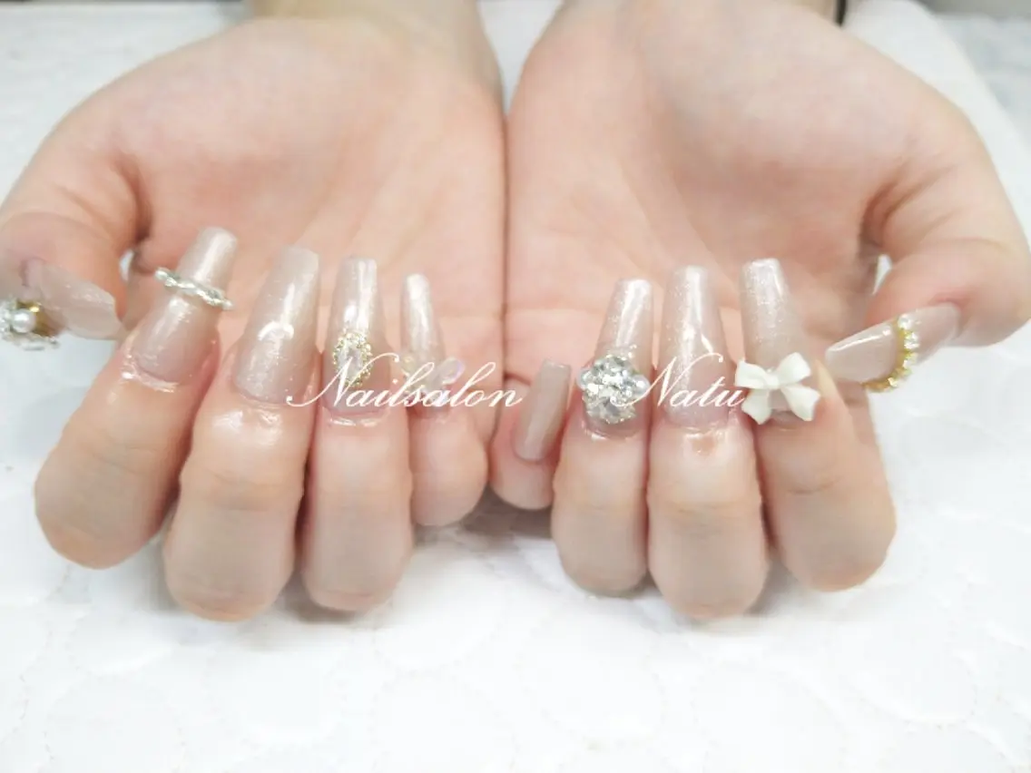 ネイル 長さ出し マグネットネイル nailsalon Natuのネイルデザイン