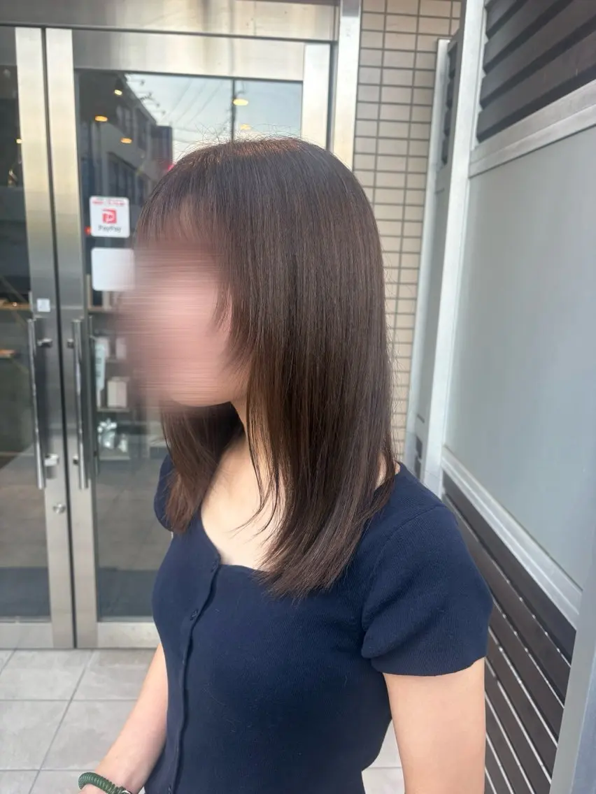 セミロング カラー 河内 謡のヘアスタイル