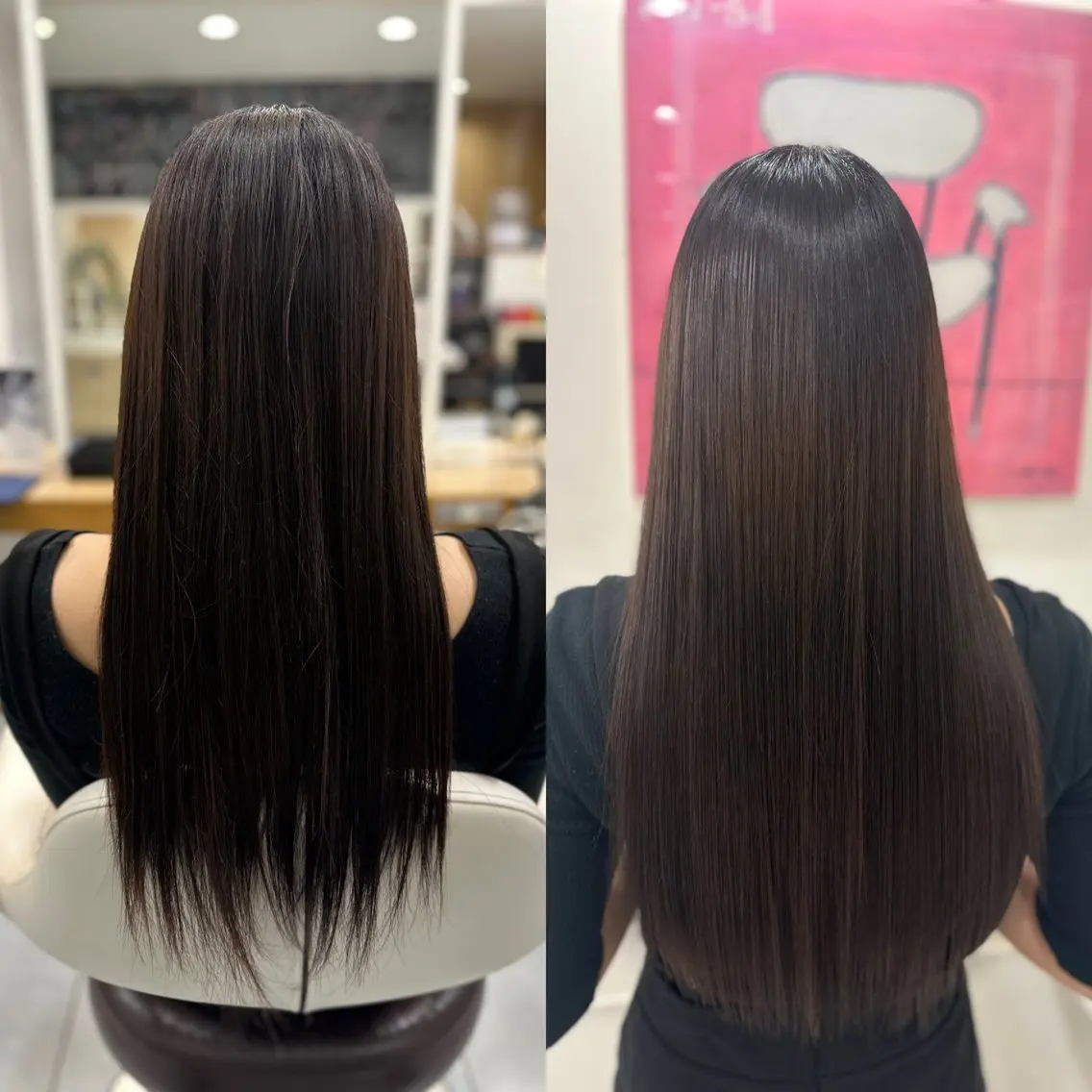 ロング パーマ 縮毛矯正 トリートメント 髪質改善/縮毛矯正 /レイヤーカット岡部のヘアスタイル