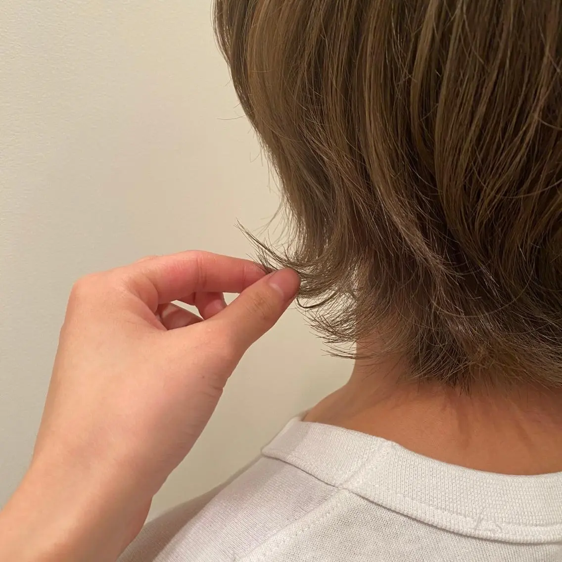 カラー ベージュカラー オレンジ カット ヘアカラー uka スタイリスト 楠本紗己のヘアスタイル