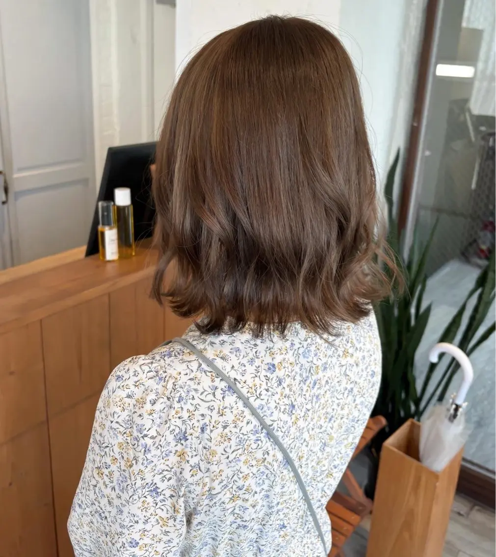 ミディアム カラー ブリーチカラー🫧 森　凪沙のヘアスタイル
